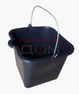 Ведро строительное квадратное Flexible 16л резинопластик /Plastiko/2689